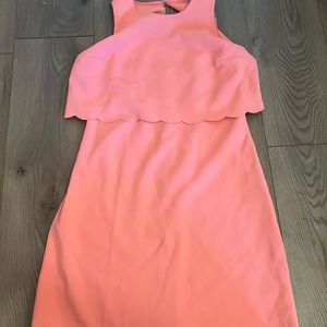 Ann Taylor light pink scallop dress
